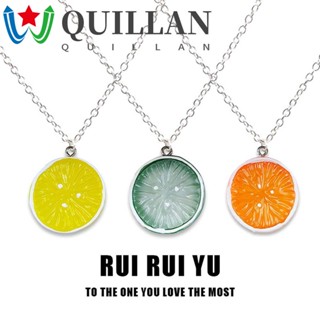 Quillan สร้อยคอโช้กเกอร์ จี้เลม่อน สร้างสรรค์ แฟชั่นสไตล์เกาหลี สําหรับเด็กผู้หญิง