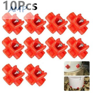 ⚡NEW 8⚡Poultry 10pcs Drinker Horizontal Side Mount Chicken Automatic Livestock