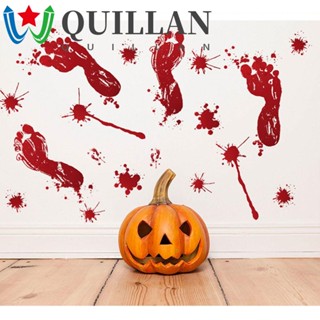 Quillan สติกเกอร์ติดผนัง ลอกออกได้ 3D DIY ลายรอยมือเลือด