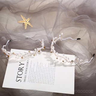 0825FS Cross-Border Handmade Pearl Headband Korean Fashion Simple Thin Headband Retro Fairy Bride All-Match Headband Hair Accessories C3SS