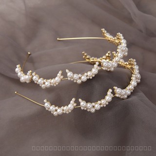 0825FS European and American Retro Fashion Rhinestone Pearl Headband Elegant Versatile Headband Hair Accessories Fresh Mori Style Headband RAEX