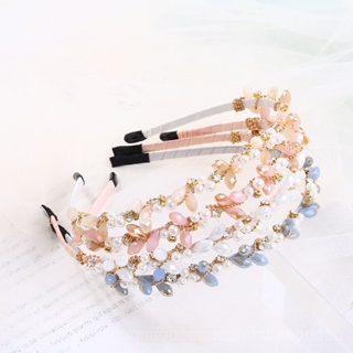 0825FS Cross-Border Summer Simple Graceful Rhinestone Pearl Headband Fashionable Elegant Headband Fresh Mori Style Hair Accessories ZOND