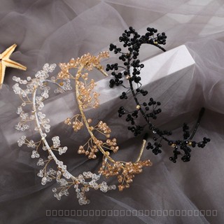 0825FS Cross-Border Korean Delicate Rhinestone Headband French Elegant Outing Headdress Temperament Banquet Fairy Ribbon Headband 8UNN