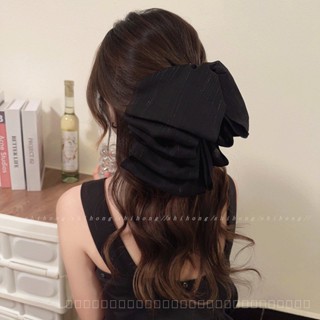 0825FS Xingyu Black Big Bow Grip French Elegant Back Head Barrettes High Ponytail Hairpin TikTok Headdress with Same Kind IL2Q