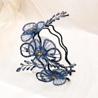 0825FS Handmade Beaded Crystal Headband Light Luxury Heavy Industry Shes Woven Hair Fixer Flower Headband Korean Wedding Bridal Hair Accessories PJ8M