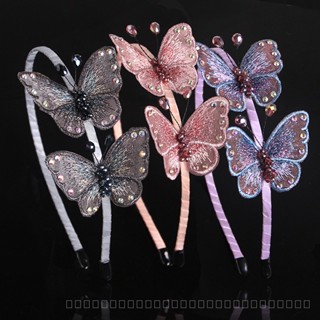 0825FS Korean Style Embroidered Butterfly Headband Womens Handmade Headband Korean Headdress Simple Sweet Hair Hoop Adults Hair Accessories XBJB