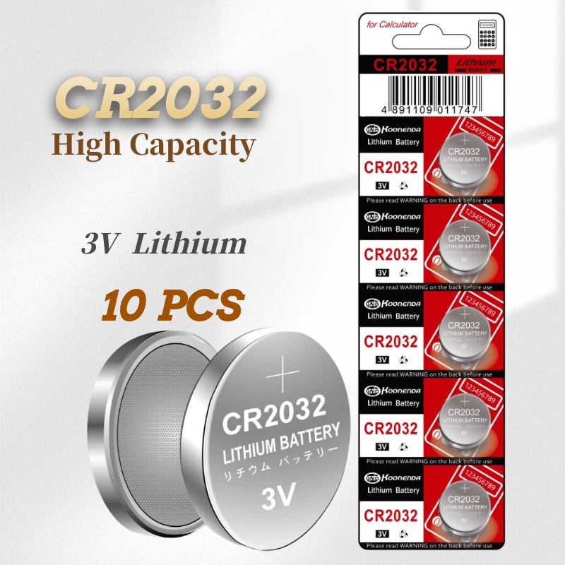 5/10/20PCS CR2032 3V Lithium Button Cell Battery for Watch Toys Computer Calculator Control Electron