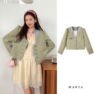 MANSA green bomber jacket เสื้อแจ็คเก็ต เสื้อผ้าผู้หญิง