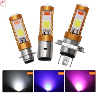 หลอดไฟสปอตไลท์ LED P15D H4 H6 BA20D Hi/Lo Beam 12V 3 สี สําหรับรถจักรยานยนต์ สกูตเตอร์ 1 ชิ้น YK1TH