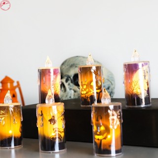 โคมไฟ LED รูปปราสาทฟักทองผี สําหรับตกแต่งบ้านผีสิง ปาร์ตี้ฮาโลวีน YDEA YK1TH