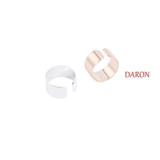 Daron ต่างหูแบบหนีบ ทรงเรขาคณิต สีทอง สีเงิน 2 ชิ้น 1 คู่