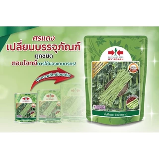 EWCOM ถุงแพ็คเกจใหม่ล่าสุุด 100g แตงร้านลูกผสม บิ๊กกรีนพลัส ตราศรแดง Big Green Plus Cucumber