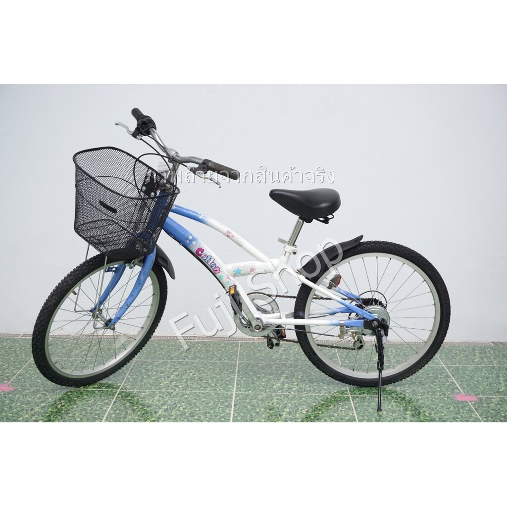 จักรยานแม่บ้านญี่ปุ่น - ล้อ 22 นิ้ว - มีเกียร์ - สีขาว [จักรยานมือสอง]
