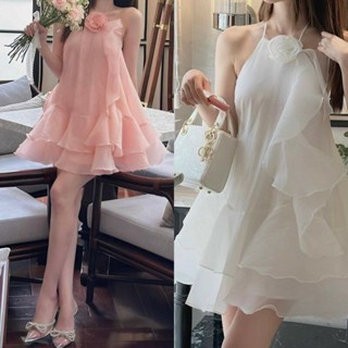CC 18855 เดรสสั้น เดรสออกงาน งานแต่ง (ฟรีไซส์ M อก 32-34 เอว25-30 สพ34-38 ยาว 28)
