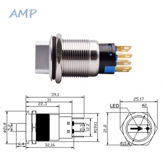 ⚡NEW 8⚡High Quality Push Button Switch 1NO1NC With Lights Red/green/blue/yellow/white