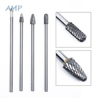 ⚡NEW 8⚡4Pcs/set Rotary Burr 1/4 Shank 6 Long Reach Double Cut Carbide Tool Kit