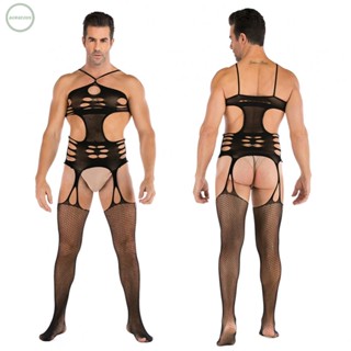 GORGEOUS~Men Underwear Free Size Leotard Male Mesh Nightclub Regular Slight Stretch