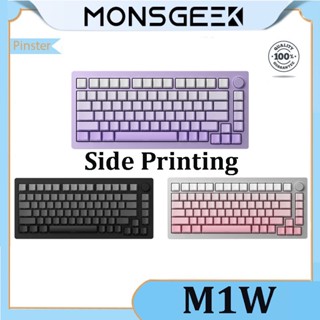 Monsgeek M1W RGB คีย์บอร์ดไร้สาย พร้อมปุ่มกดด้านข้าง ไล่โทนสี PCBa