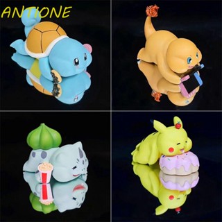 Antione Bulbasaur ฟิกเกอร์อนิเมะปิกาจู Squirtle Pikachu 4 แบบ สําหรับเก็บสะสม