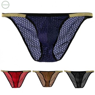 GORGEOUS~Mens Underwear Solid Color All Seasons Bikini Briefs Lingerie Low Waist