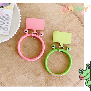สายรัดข้อมือ ลายกบ 3D พร้อมกระดาษการ์ด หลากสีสัน สําหรับเคสโทรศัพท์มือถือ
