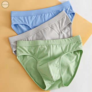 GORGEOUS~Men Daily Underwear Solid Briefs Cotton Shorts Panties Pouch Underpant Lingerie