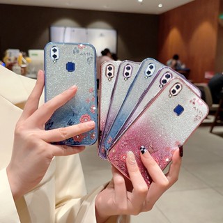 เคส Vivo V11i Y95 Y93 Y91 Y91i เคสโทรศัพท์มือถือ แบบนิ่ม ลายดอกไม้ สีชมพู สําหรับ -HYB