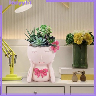 [JoyDIY] ประติมากรรมกระถางต้นไม้ แจกันการ์ตูนนางเงือก สําหรับตกแต่งบ้าน