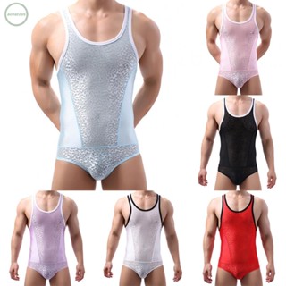 GORGEOUS~Men Sexy Bodysuit Bodywear Jumpsuits Underwear Sleepwear Leotard Gay Singlet