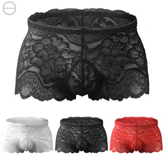 GORGEOUS~Breathable Seamless Boxer Briefs for Men Comfortable Underwear Shorts with Pouch