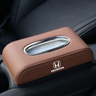 HONDA Logo N-WGN SHUTTLE N-BOX BRIO AMAZE Fit City Civic type-r cr-v br-v ODYSSEY freed pilot n7x Accord car armrest box leather tissue box