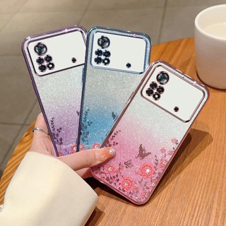 เคส Poco M4Pro เคสโทรศัพท์มือถือ ลายดอกไม้ ผีเสื้อ -HY