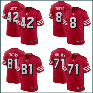 Sy3 NFL San Francisco เสื้อยืดลําลอง แขนสั้น คอกลม พิมพ์ลายเกม Willams Owens Lott Young พลัสไซซ์ YS3 49ers