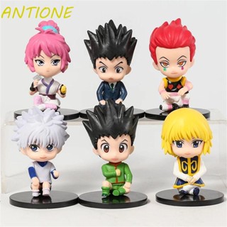 Antione โมเดลฟิกเกอร์ Hunter x Hunter Hisoka Kulolo Kurapika ของเล่นสําหรับเด็ก 6 ชิ้น ต่อล็อต