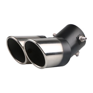 Universal Stainless Steel Replacement Parts Muffler Dual Outlet Slant Car Exhaust Tip