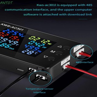 Antot โวลต์มิเตอร์ดิจิทัล แอมมิเตอร์ จอแสดงผล LED ชิปตรวจจับพลังงาน AC 50-300V