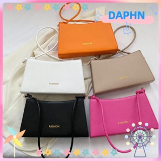 Daphs กระเป๋าถือ กระเป๋าสะพายไหล่ หนัง PU สีพื้น เรียบง่าย สําหรับสตรี