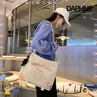 Daphne กระเป๋าสะพายไหล่ กระเป๋าถือ ผ้าไนล่อน ความจุสูง สไตล์วินเทจ สําหรับสตรี และนักเรียน