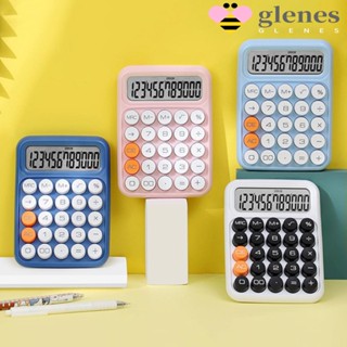 Glenes เครื่องคิดเลขคีย์บอร์ด ลายการ์ตูนน่ารัก หน้าจอขนาดใหญ่ ถอดออกได้