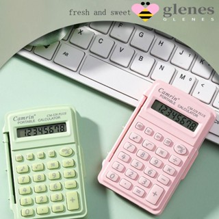 Glenes เครื่องคิดเลขทางวิทยาศาสตร์ ขนาดเล็ก 8 หลัก แบบพกพา น้ําหนักเบา สีแคนดี้ สําหรับสํานักงาน โรงเรียน