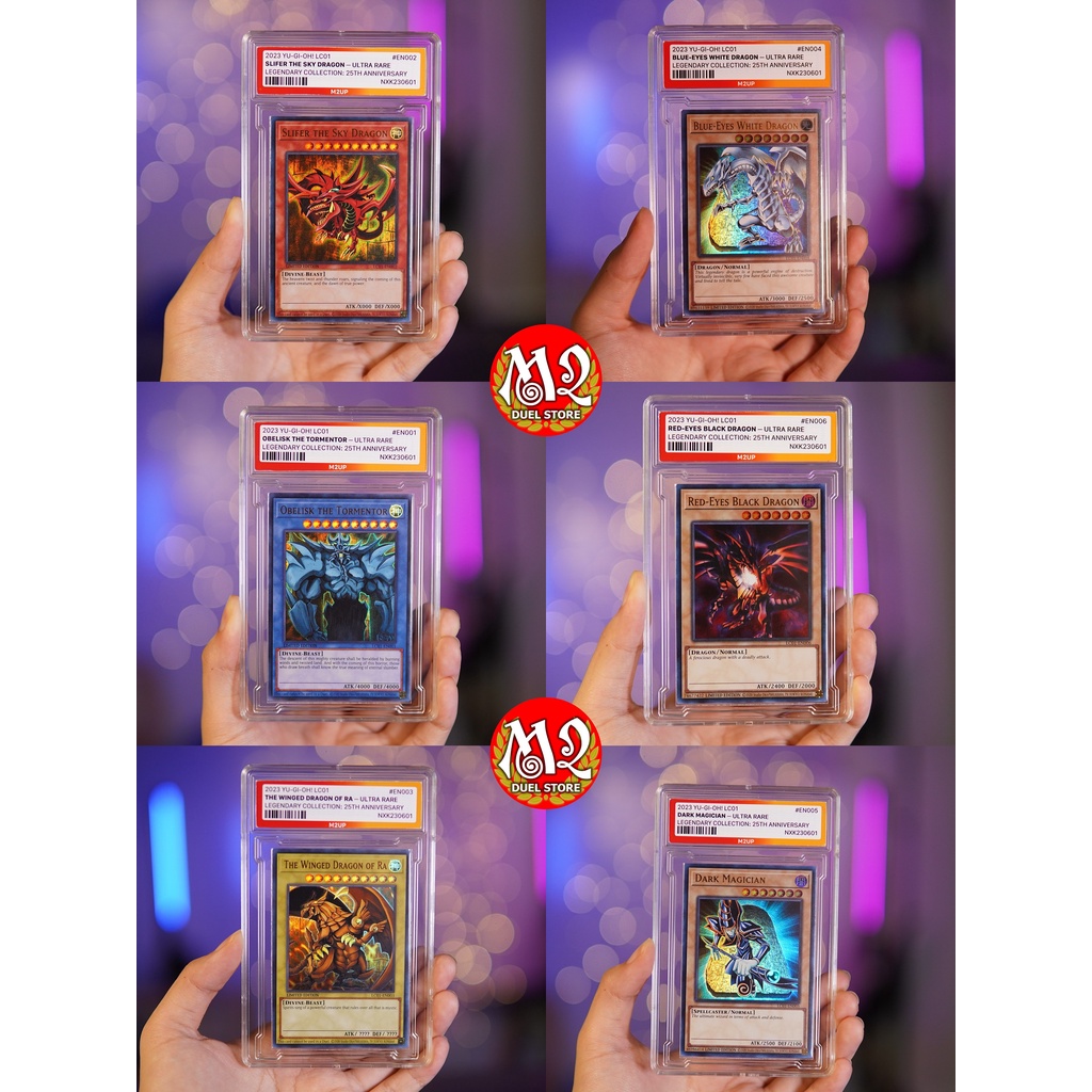 การ์ด Yugioh 25th Anniversary - การเก็บรักษา M2UP - เลือกเทพเจ้าอียิปต์, มังกรขาว Blue-Eyes, Dark Ma