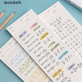 Wonda กระดาษโน๊ต เครื่องเขียน ไม่เหนียวติด ยาว เรียบง่าย 50 แผ่น เขียน โน้ต นักเรียน
