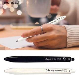 Wonda ปากกาลูกลื่น 0.5 มม. ทรงสี่เหลี่ยม ลายการ์ตูน สีดํา สําหรับสํานักงาน โรงเรียน 4 ชิ้น