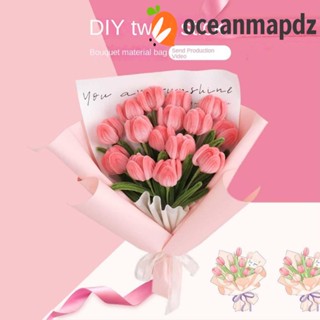 Oceanmapdz ช่อดอกทิวลิปปลอม DIY 4 สี สําหรับของขวัญวันวาเลนไทน์