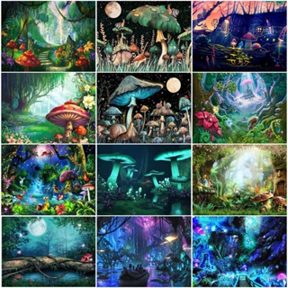 Oil Painting By Numbers Fairy Tale World On Canvas With Frame For Drawing Adults Kit Pictures Paint By Number Decor