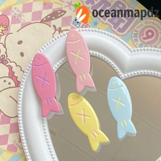 Oceanmapdz 2 ชิ้น / เซต กิ๊บการ์ตูนปลา พลาสติก สไตล์เกาหลี หวานแหวว กิ๊บติดผม สีลูกกวาด เด็กผู้หญิง