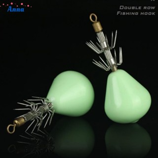 【Anna】6 Cm Squid Jig Hook Large Stainless Steel Hook Door Noctilucent Hard Bait 60 G