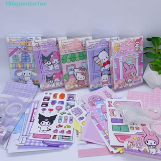 Quentin1ae KT หนังสือเงียบ รูปแมว My Melody Kuromi ของเล่นคลายเครียด กระดาษแฮนด์เมด DIY ของเล่นเพื่อการศึกษา