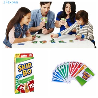 Expen SKIP Bo การ์ดเกม SKIP-Bo เหมาะสําหรับผู้เล่น 2-6 คน, การ์ดเกม SKIP 162 ใบ UN ของเล่นเด็ก