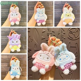 Quinton กระเป๋าใส่เหรียญ ลายการ์ตูนสัตว์ Melody Cinnamoroll แบบพกพา สไตล์สตรีท